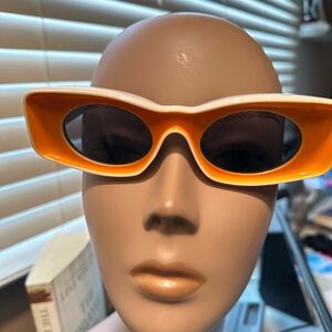 Orange  and Lime Green NEWRetro Cat-Eye Sunglasses - Women Accessories